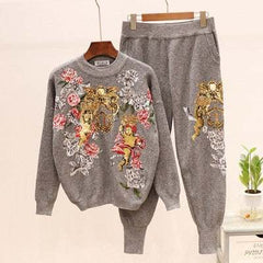 Women's Elegant Autumn Winter Harem Tops Pants Loose Outfit - Acapparelstore