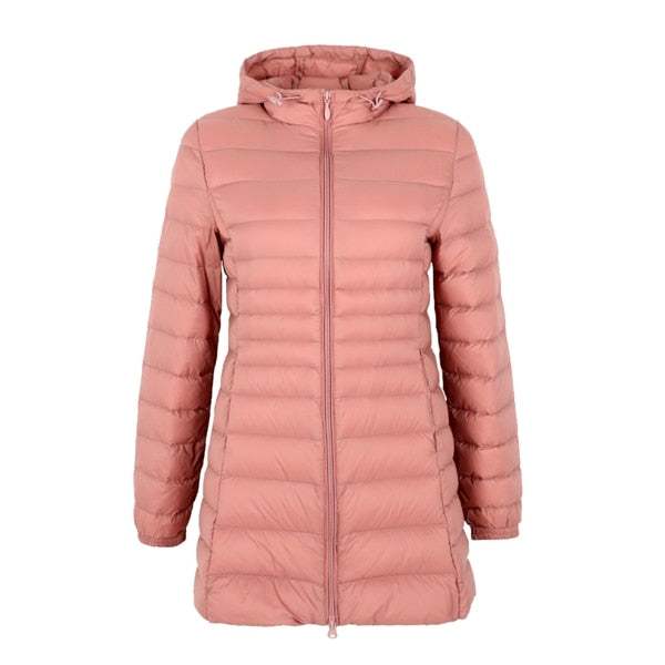 Long Jacket Soft Warm WindbreakerSpring Matte Ultra Light Down Women's Long Jacket Soft Warm Windbreake