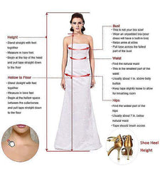 Blue Prom Dresses A-line Deep V-neck Chiffon Beaded Party Dresses - Acapparelstore