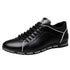 Fashion Solid Leather Shoes Business Sport Flat Round Toe ShoesMen&