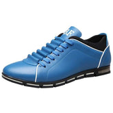 Fashion Solid Leather Shoes Business Sport Flat Round Toe ShoesMen&