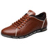 Fashion Solid Leather Shoes Business Sport Flat Round Toe ShoesMen&