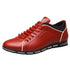 Fashion Solid Leather Shoes Business Sport Flat Round Toe ShoesMen&