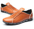 Fashion Solid Leather Shoes Business Sport Flat Round Toe ShoesMen&