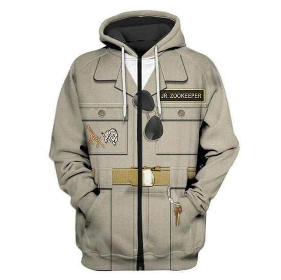 hoodies Zoo keeper Full Printed 3d Hooded Sweatshirt UnisexNew Fashion Men&