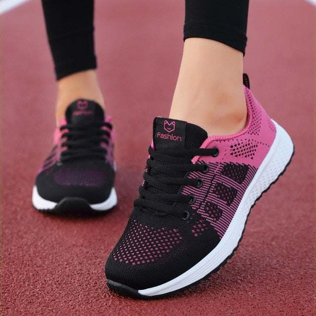 Breathable Walking Shoes Flats Casual Lace-Women&