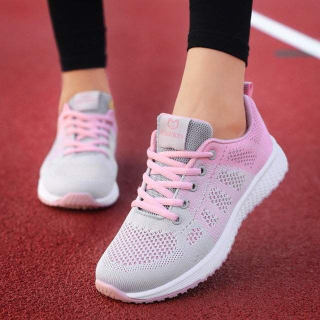 Breathable Walking Shoes Flats Casual Lace-Women&