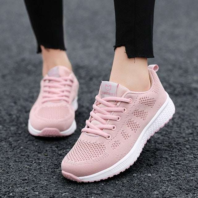 Breathable Walking Shoes Flats Casual Lace-Women&