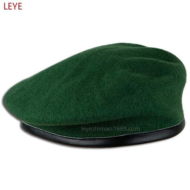 Men's Wool Beret Octagonal Hat Artist Hat Felt Painter military Cap - Acapparelstore