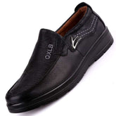 Casual Fashion Leather Shoes Men Spring Autumn Flat ShoesUpscale Men&