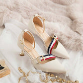 Fashion Pointed Shallow Mouth Buckle High Heels Sexy Comfortable shoes - Acapparelstore