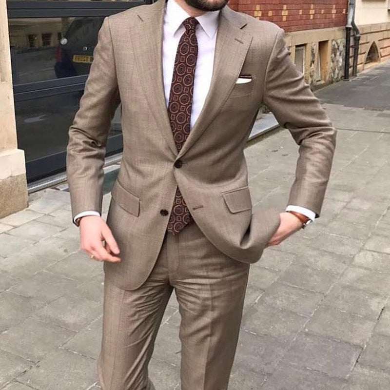 Piece Custom Made Business SuitsSlim Fit Men's Wedding Tuxedo Two Piece Custom Made Business Suits