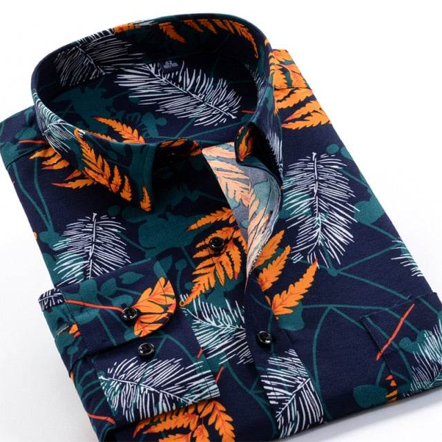 Large Size Flower Print Men&