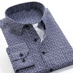 Large Size Flower Print Men's Shirts Fashion Casual Long Sleeve Shirts - Acapparelstore