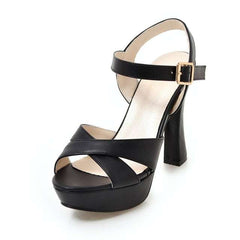Women's Summer Shoes Thick High Heels Ladies Party shoes - Acapparelstore