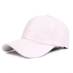 Winter PU Leather Cap Women Men Hat Black White Red Baseball Caps - Acapparelstore