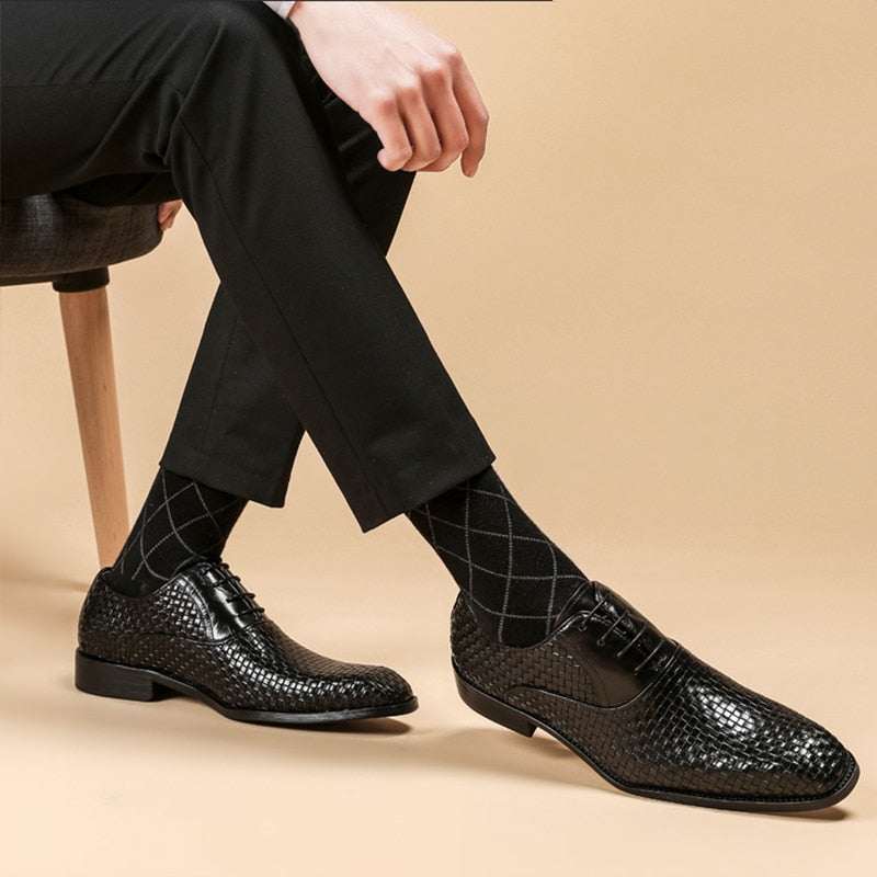 Business Leather Shoes Brand Bullock Genuine Leather ShoesMen&