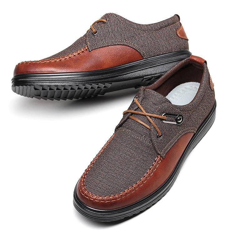 Casual Fashion Leather Shoes Men Spring Autumn Flat ShoesUpscale Men&