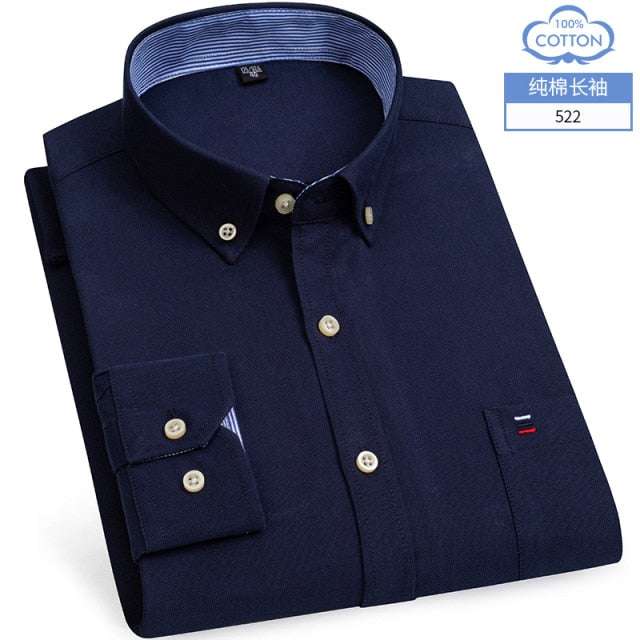 Men's Short Sleeve Shirts Oxford Plaid Striped Casual Dress Shirts - Acapparelstore