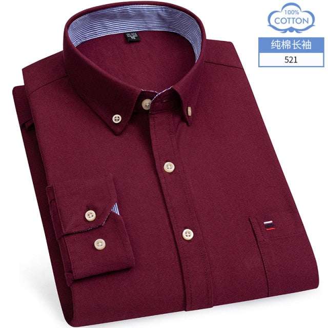 Men's Short Sleeve Shirts Oxford Plaid Striped Casual Dress Shirts - Acapparelstore