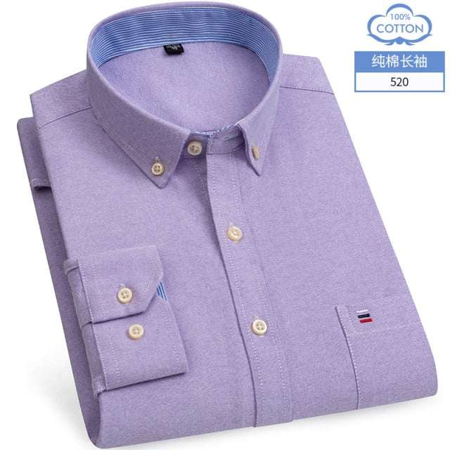 Men's Short Sleeve Shirts Oxford Plaid Striped Casual Dress Shirts - Acapparelstore