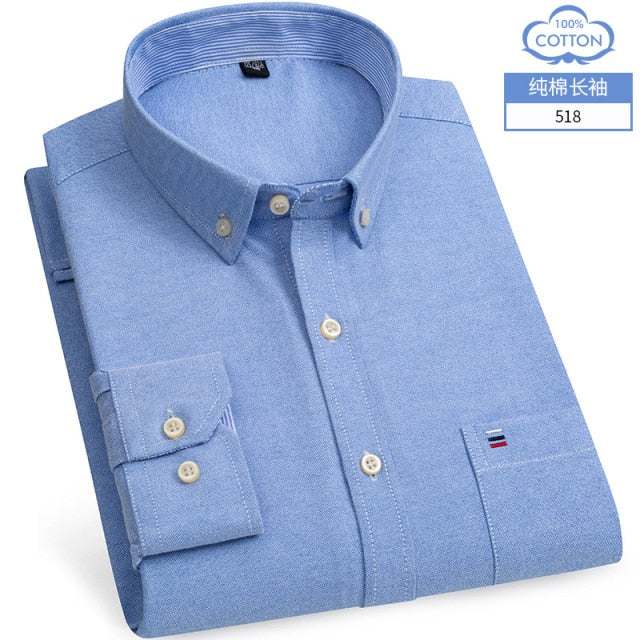 Men's Short Sleeve Shirts Oxford Plaid Striped Casual Dress Shirts - Acapparelstore