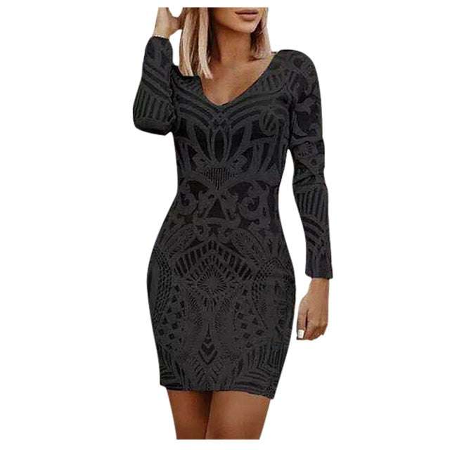Vintage Lace Dresses Women Elegant Retro Sheath Mid-length Dress - Acapparelstore