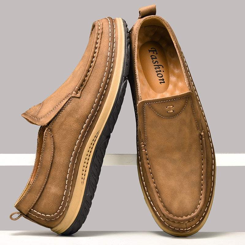 Classic Genuine Leather Men's Outdoor Shoes Breathable Casual Shoes - Acapparelstore