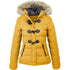 Parkas Winter Jacket Warm Casual Fur Collar Horn Buckle JacketsWomen&