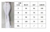 White Bell Bottom Jeans Women Autumn Fashion Button High Waist Jeans - Acapparelstore