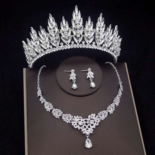 Luxury Crystal Bridal Jewelry Sets Women&