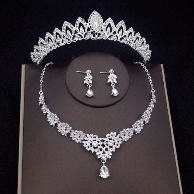 Luxury Crystal Bridal Jewelry Sets Women&