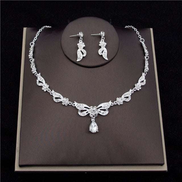 Luxury Crystal Bridal Jewelry Sets Women&