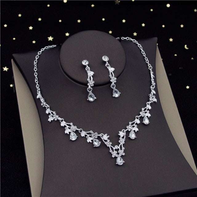 Luxury Crystal Bridal Jewelry Sets Women&
