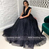 -Neck Wedding Dress Cap Sleeve Sequined BacklessElegant Sexy V-Neck Wedding Dress Cap Sleeve Sequined Backless A-Line 