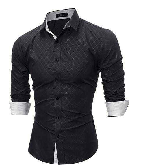 Slim Fit Long Sleeve Casual Social Male Shirt high qualityMen's Slim Fit Long Sleeve Casual Social Male Shirt high quality