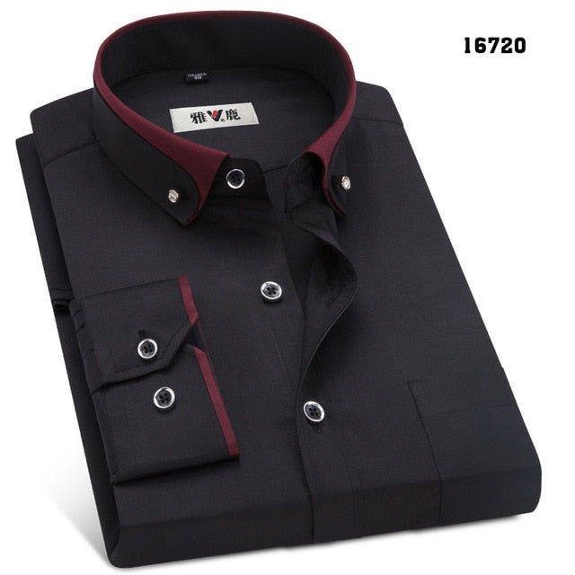 Men's Spring & Autumn Business Dress Shirts Male Formal Dress Shirt - Acapparelstore