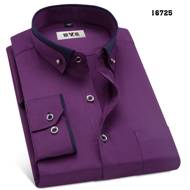 Men's Spring & Autumn Business Dress Shirts Male Formal Dress Shirt - Acapparelstore