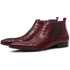 Men's ankle boots genuine leather business dress shoes - Acapparelstore