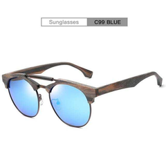 Men Women QianJing Retro Wood SunglassesMen Women QianJing Retro Wood Sunglasses