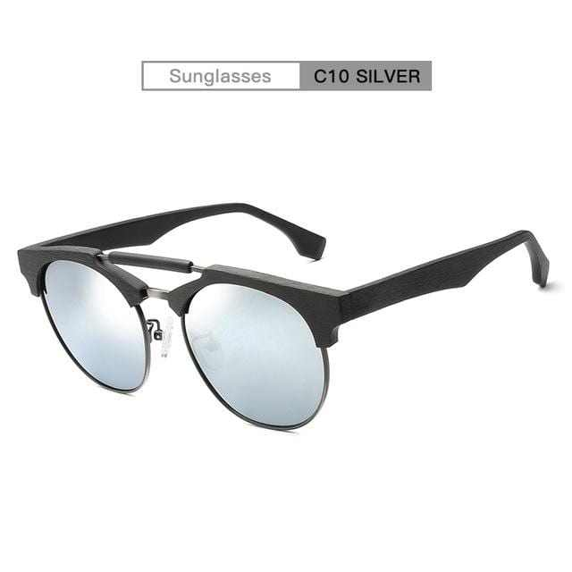 Men Women QianJing Retro Wood SunglassesMen Women QianJing Retro Wood Sunglasses