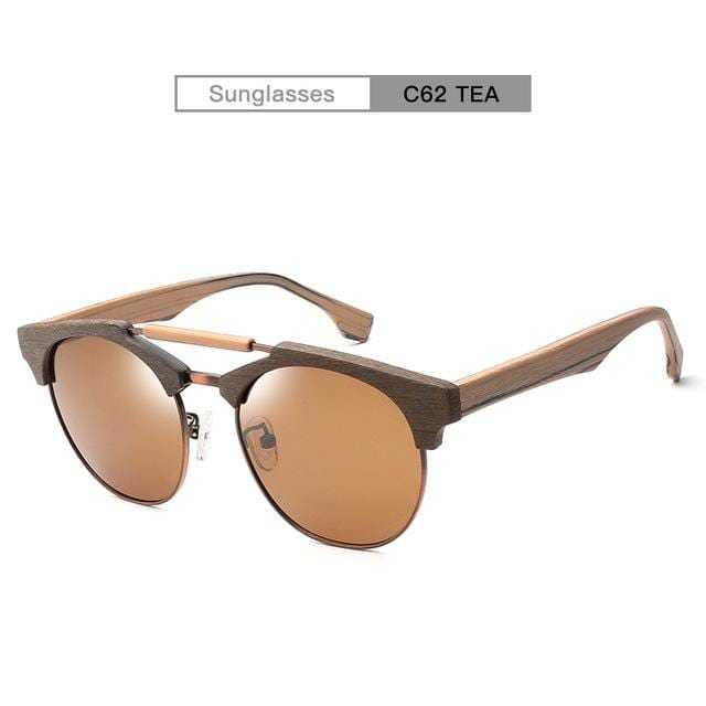 Men Women QianJing Retro Wood SunglassesMen Women QianJing Retro Wood Sunglasses