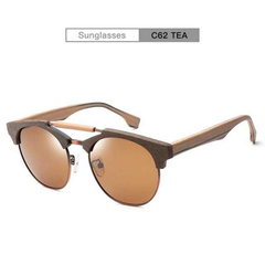 Men Women QianJing Retro Wood SunglassesMen Women QianJing Retro Wood Sunglasses