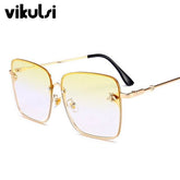 Women Brand Designer Bee Metal Frame Oversized Sunglasses UV400 - Acapparelstore