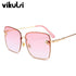 Women Brand Designer Bee Metal Frame Oversized Sunglasses UV400 - Acapparelstore