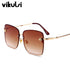Women Brand Designer Bee Metal Frame Oversized Sunglasses UV400 - Acapparelstore