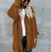 Faux Fur Teddy Bear Coat Women&