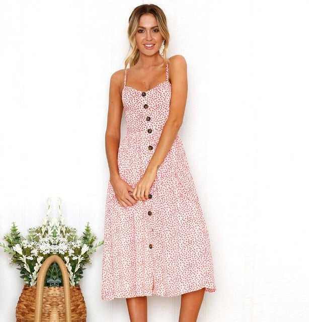 Casual Vintage Women Summer Sexy DressCasual Vintage Women Summer Sexy Dress