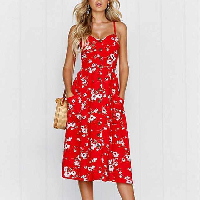 Casual Vintage Women Summer Sexy DressCasual Vintage Women Summer Sexy Dress
