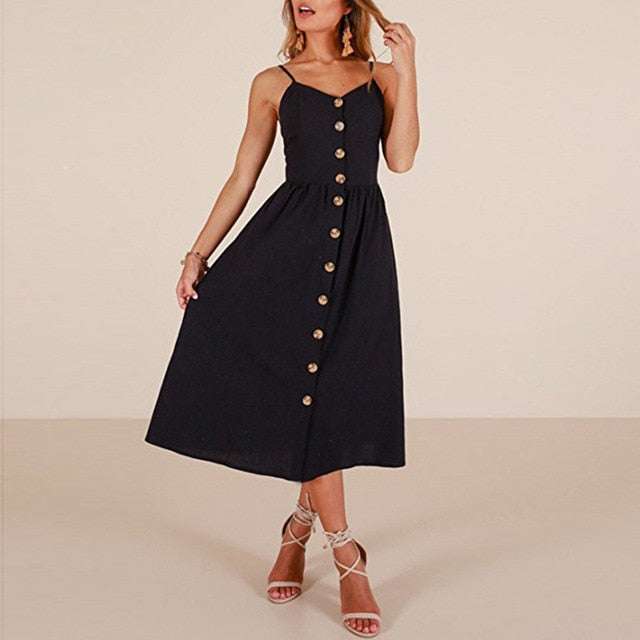 Casual Vintage Women Summer Sexy DressCasual Vintage Women Summer Sexy Dress